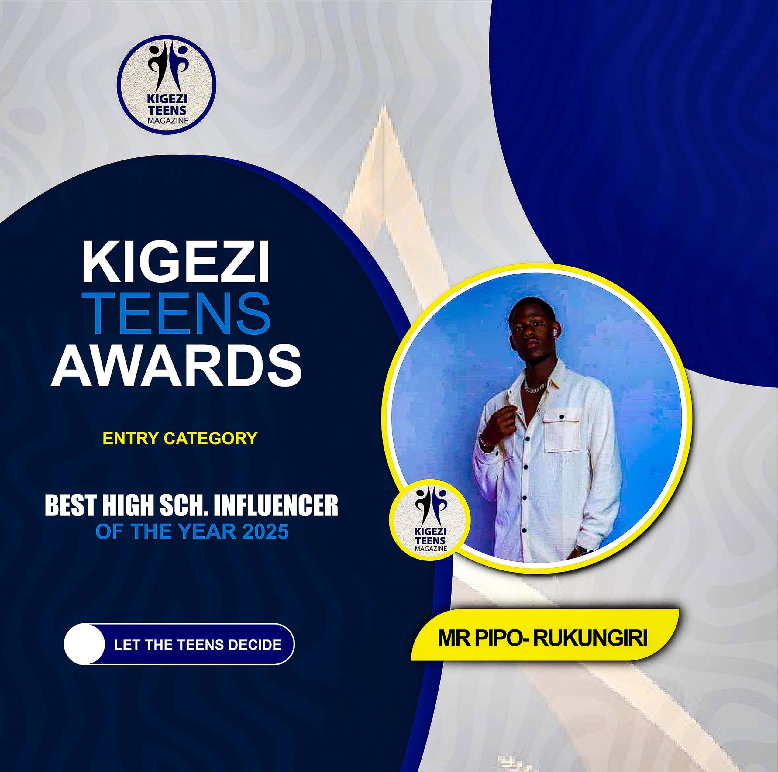 TEENS HIGH SCHOOL INFLUENCER: MARK RWAMITSI KISORO 01